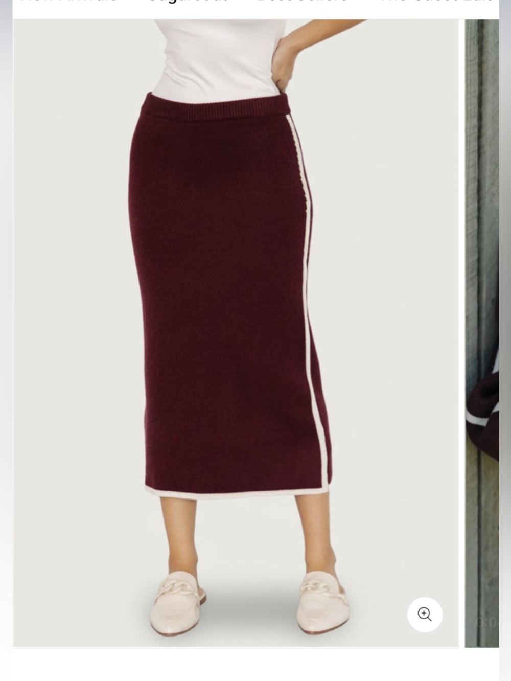 NWT Baltic Born Ava Knit Midi Skirt